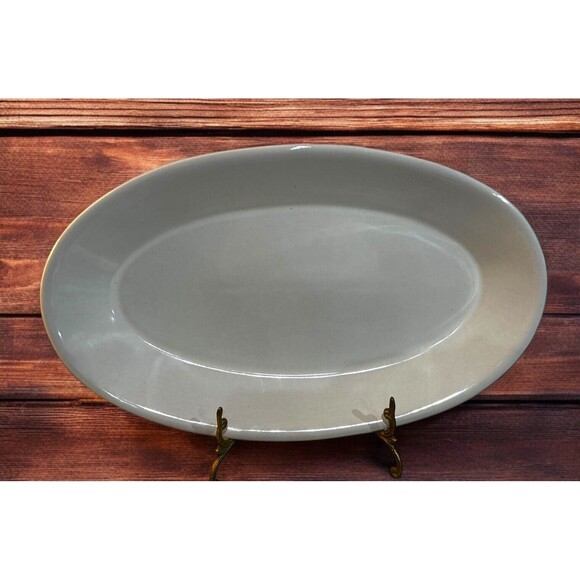 Vtg Frankoma TP  17.5" Oval Platter Off White CreamTurkey Platter Serving Tray - Picture 1 of 5